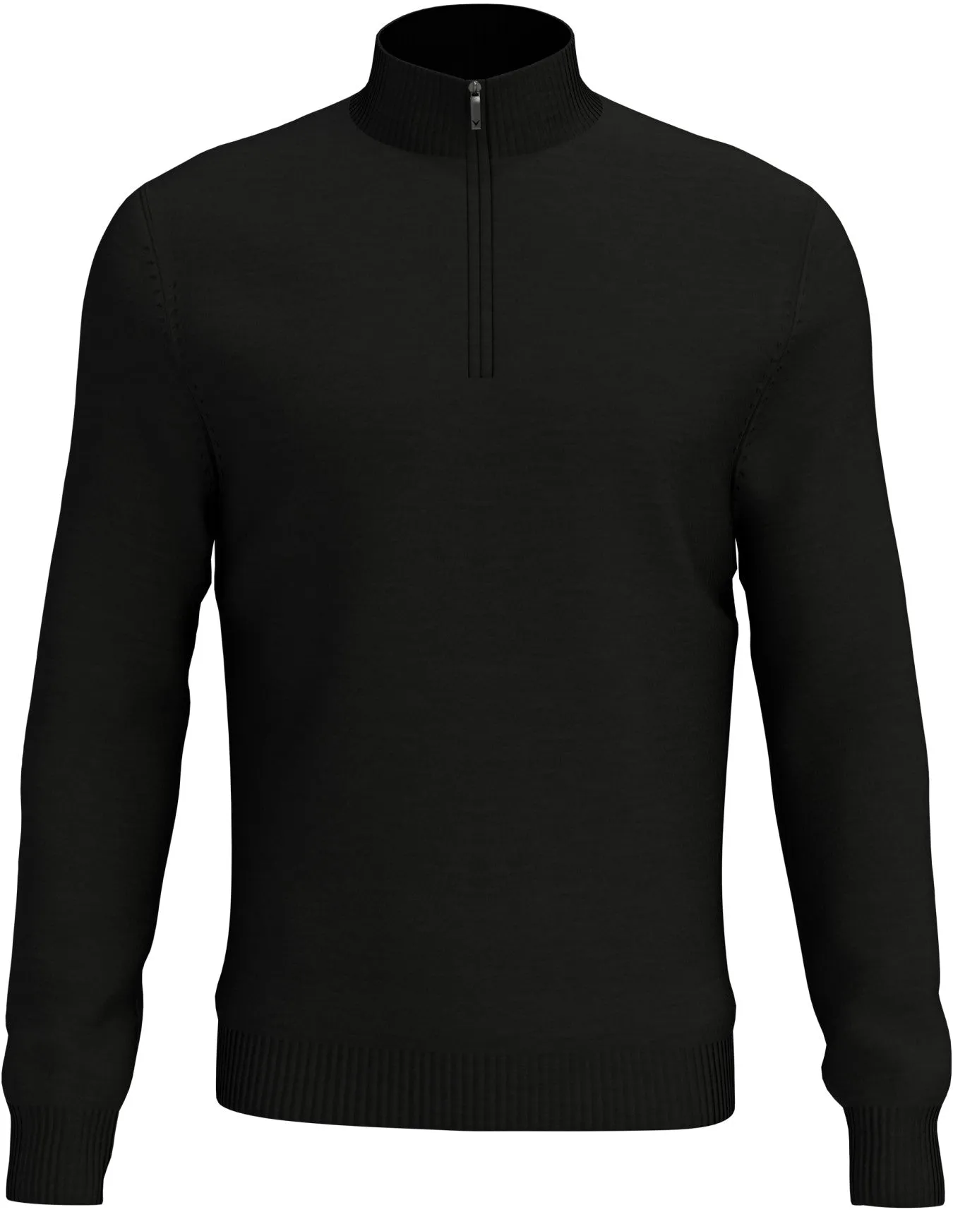 Quarter Zip Blended Merino Sweater In Black Ink