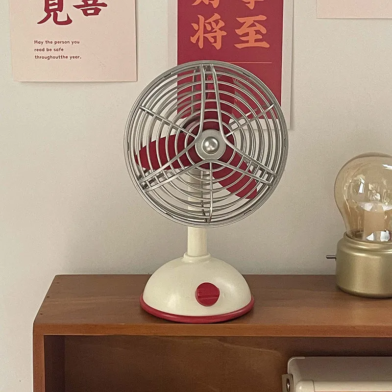 Retro USB Charging Mini Fan