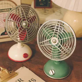 Retro USB Charging Mini Fan