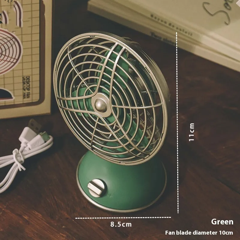 Retro USB Charging Mini Fan