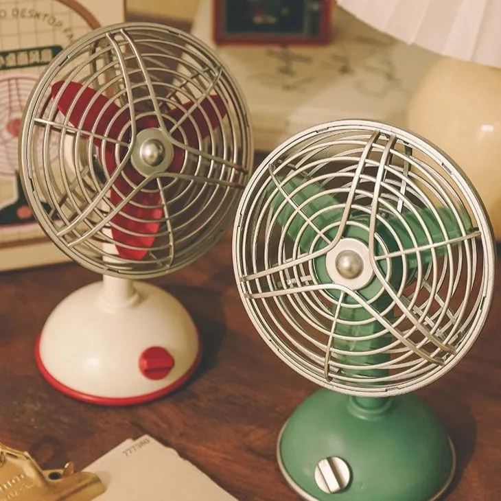 Retro USB Charging Mini Fan