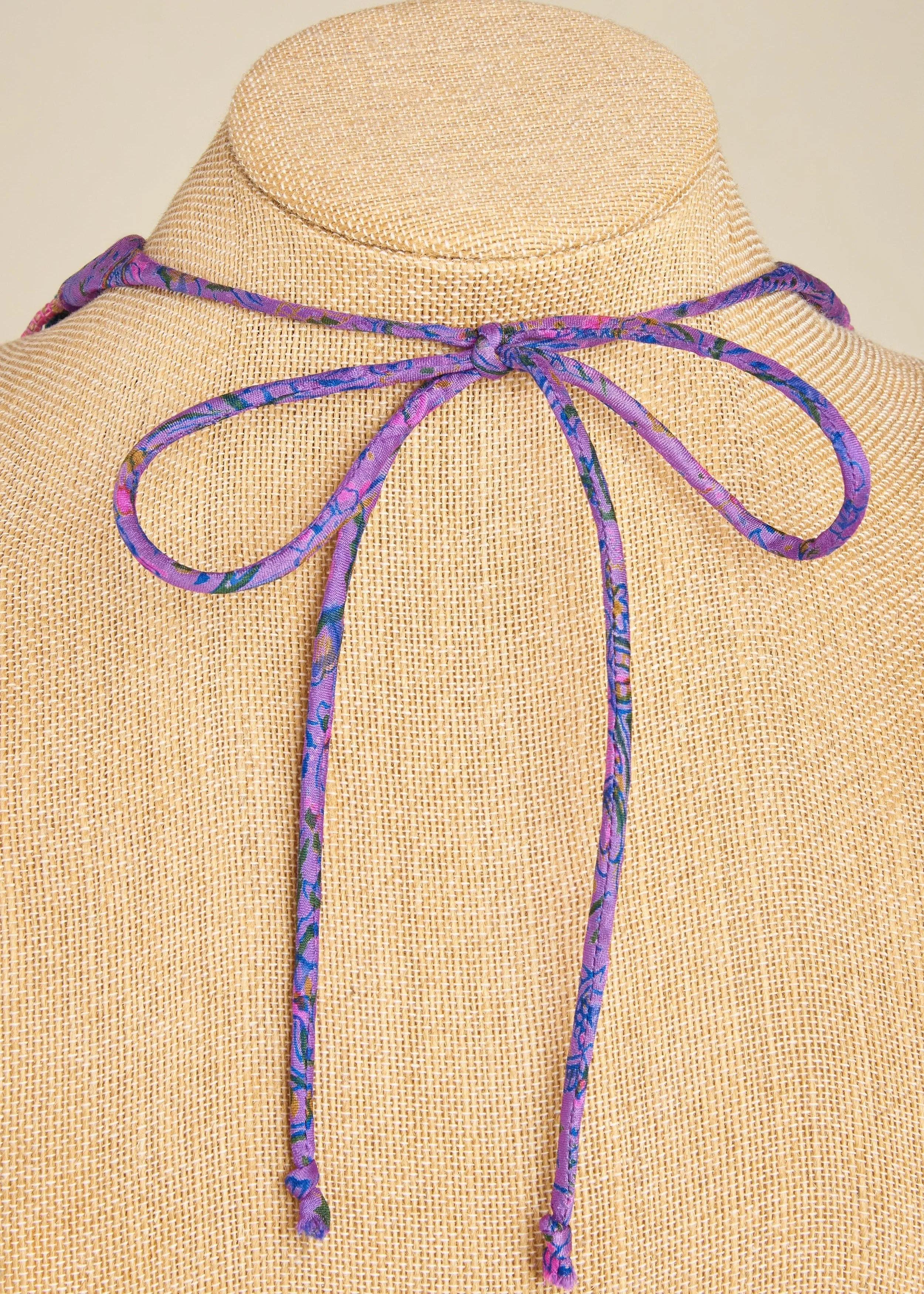 Sari Silk Mixed Necklace - 13 Strands