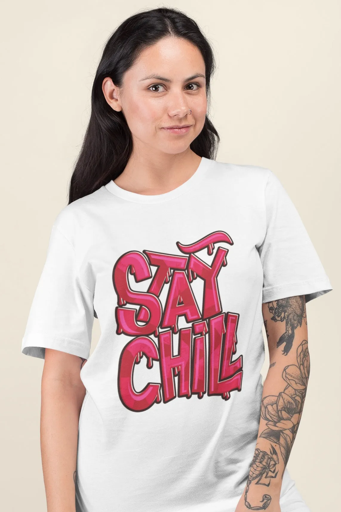 Stay Chill Graphic Printed Unisex Oversized T-shirt