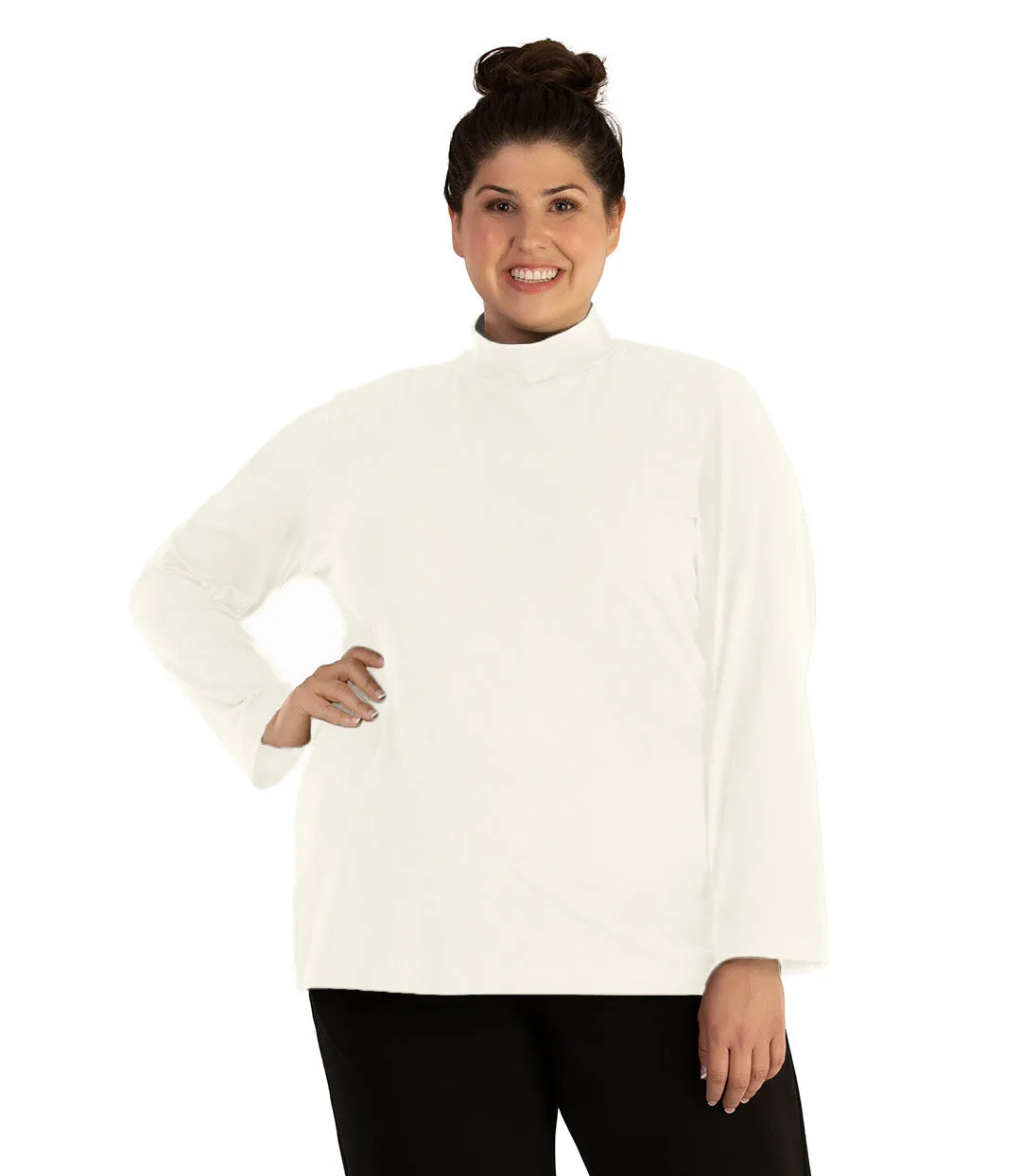 Stretch Naturals Lite Mock Neck Top Classic Colors