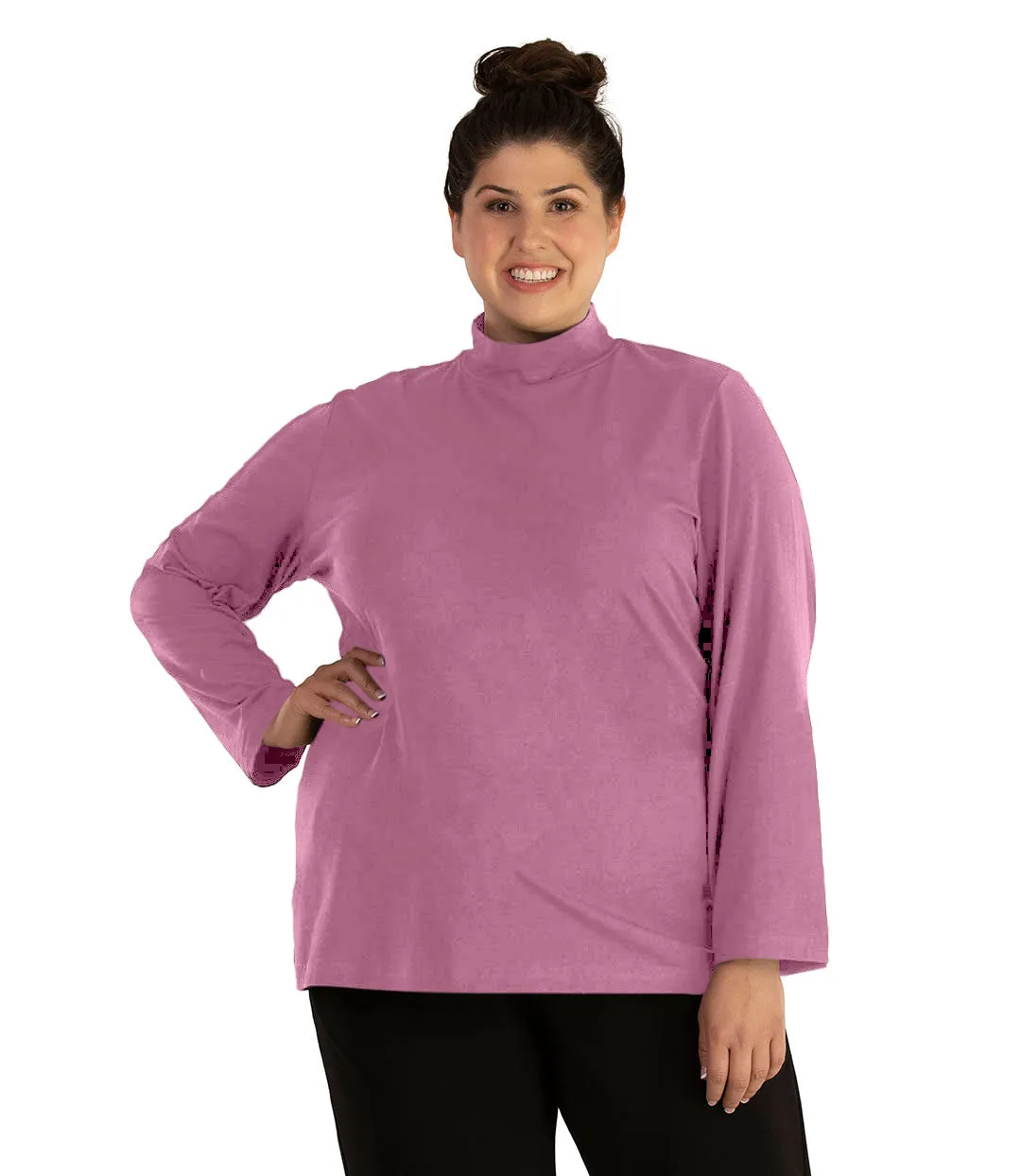 Stretch Naturals Lite Mock Neck Top Classic Colors