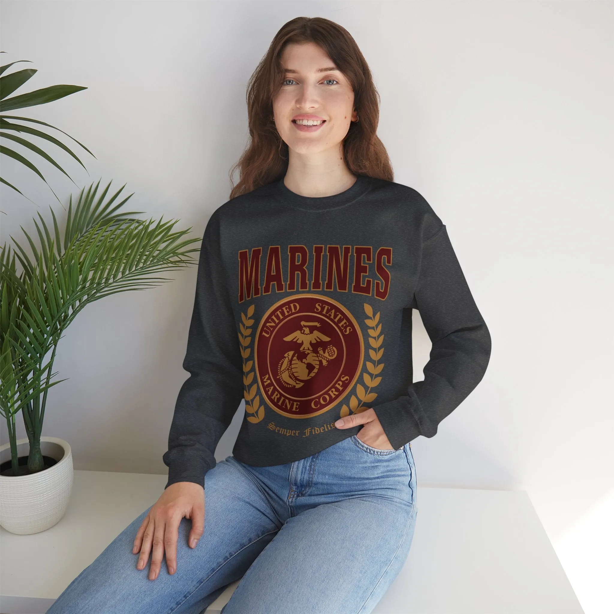 Sweatshirt: Marines Red Seal (Color Choices)