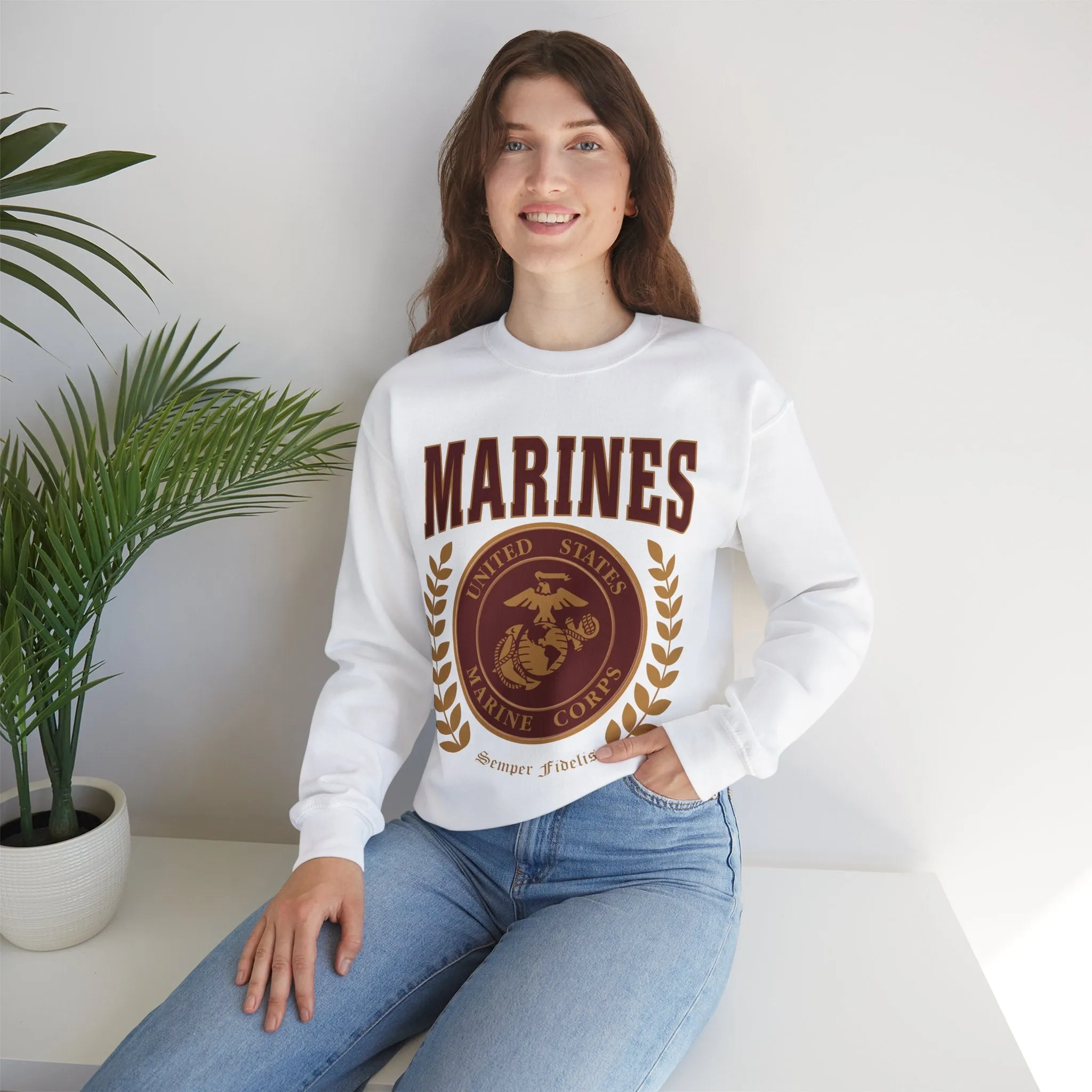 Sweatshirt: Marines Red Seal (Color Choices)