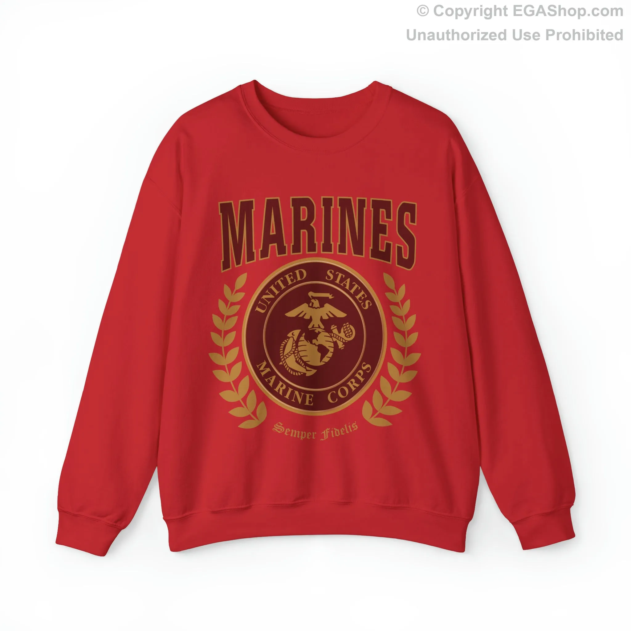 Sweatshirt: Marines Red Seal (Color Choices)