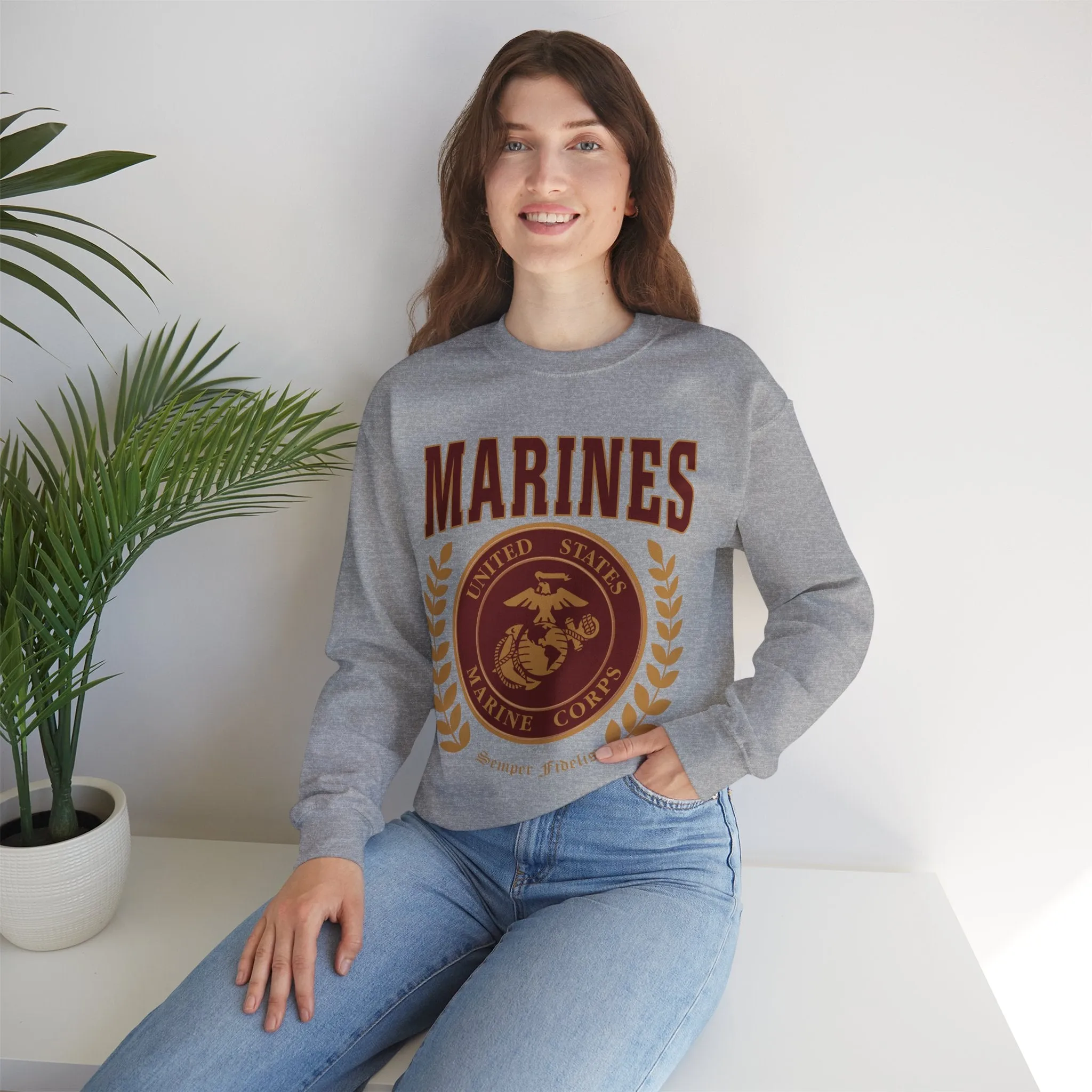 Sweatshirt: Marines Red Seal (Color Choices)