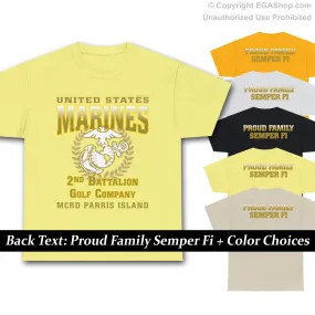 T-Shirt: Golf Co. MCRD Parris Island (EGA   Back Proud Family)