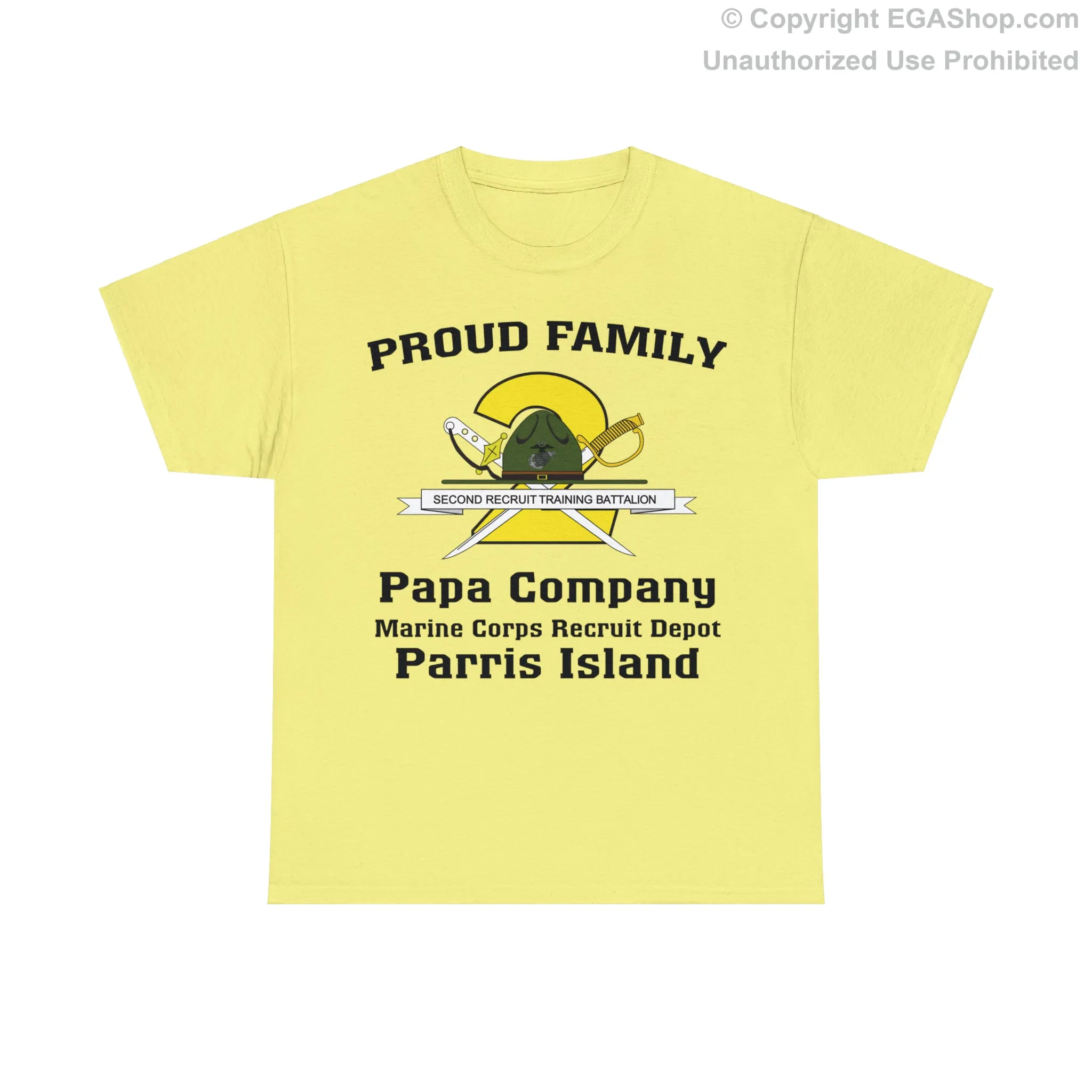 T-Shirt: Papa Co. MCRD Parris Island (2nd Battalion Crest)