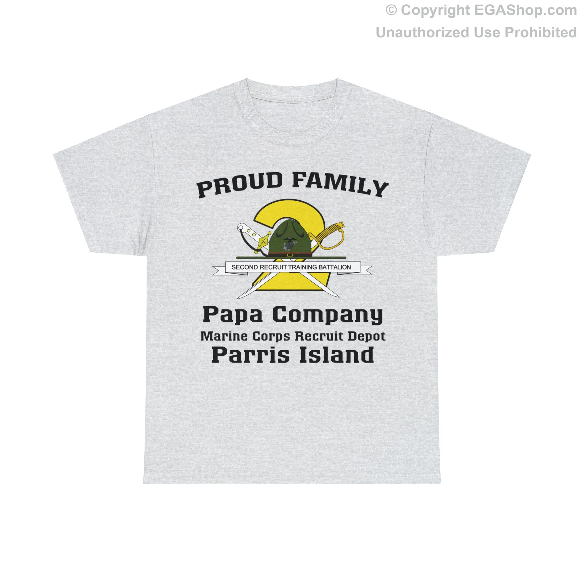 T-Shirt: Papa Co. MCRD Parris Island (2nd Battalion Crest)