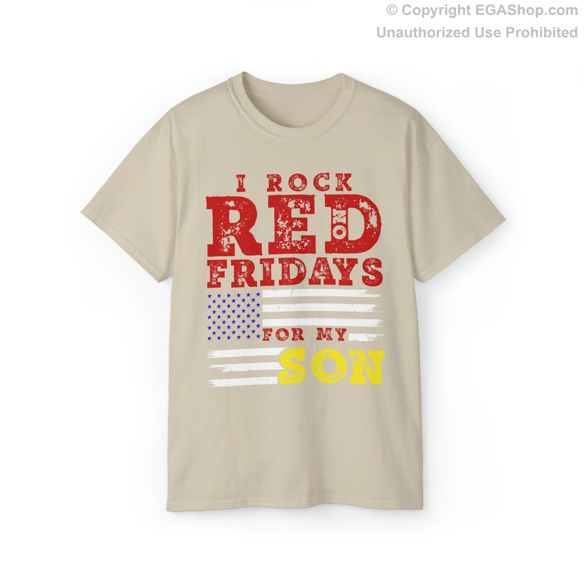 T-Shirt, Unisex: Rock Red For My Son