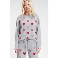 TB625G1056hg Phil Love Heart All Over LoungeWear Set