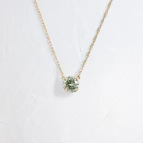 Threaded Necklace, 1.07ct. Light Green Sapphire - OOS