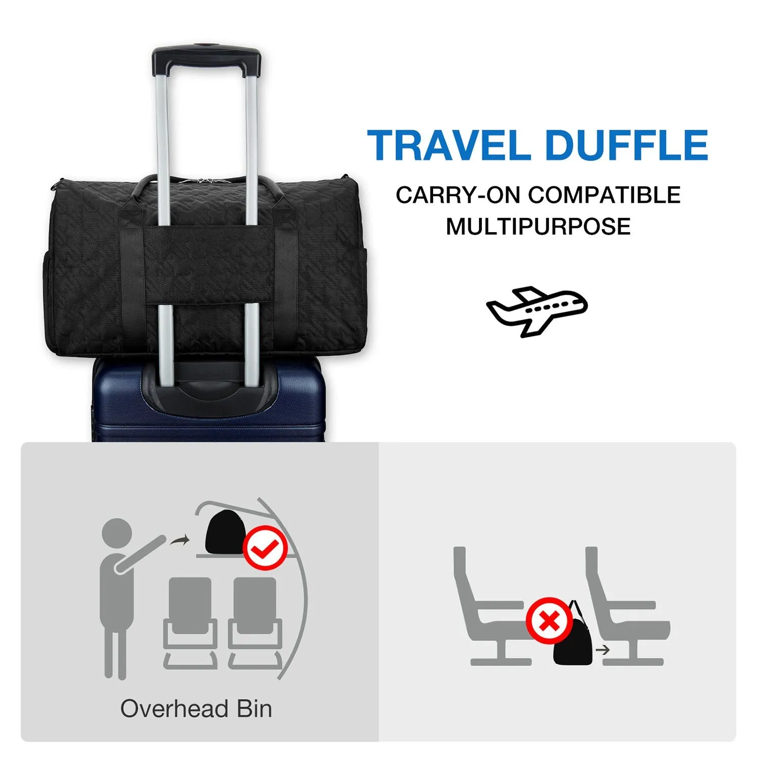 Travel Duffle Bag With Shoes Compartment