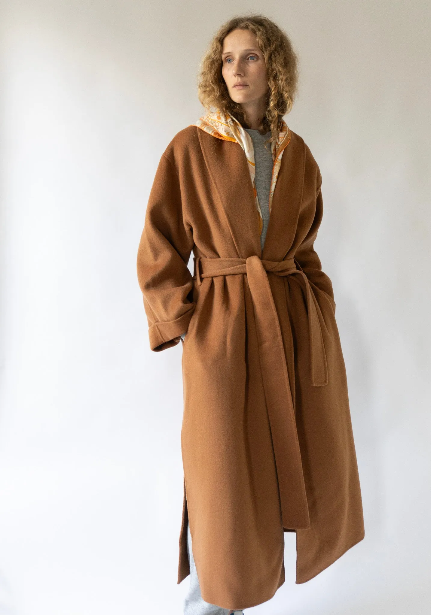 Trullem Wool Coat in Raw Sugar