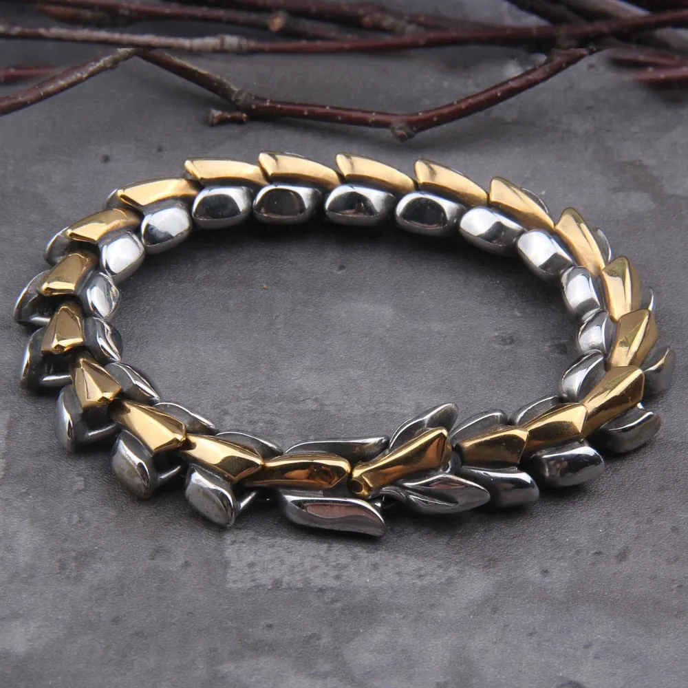 Viking Punk Bracelet in Mix Gold