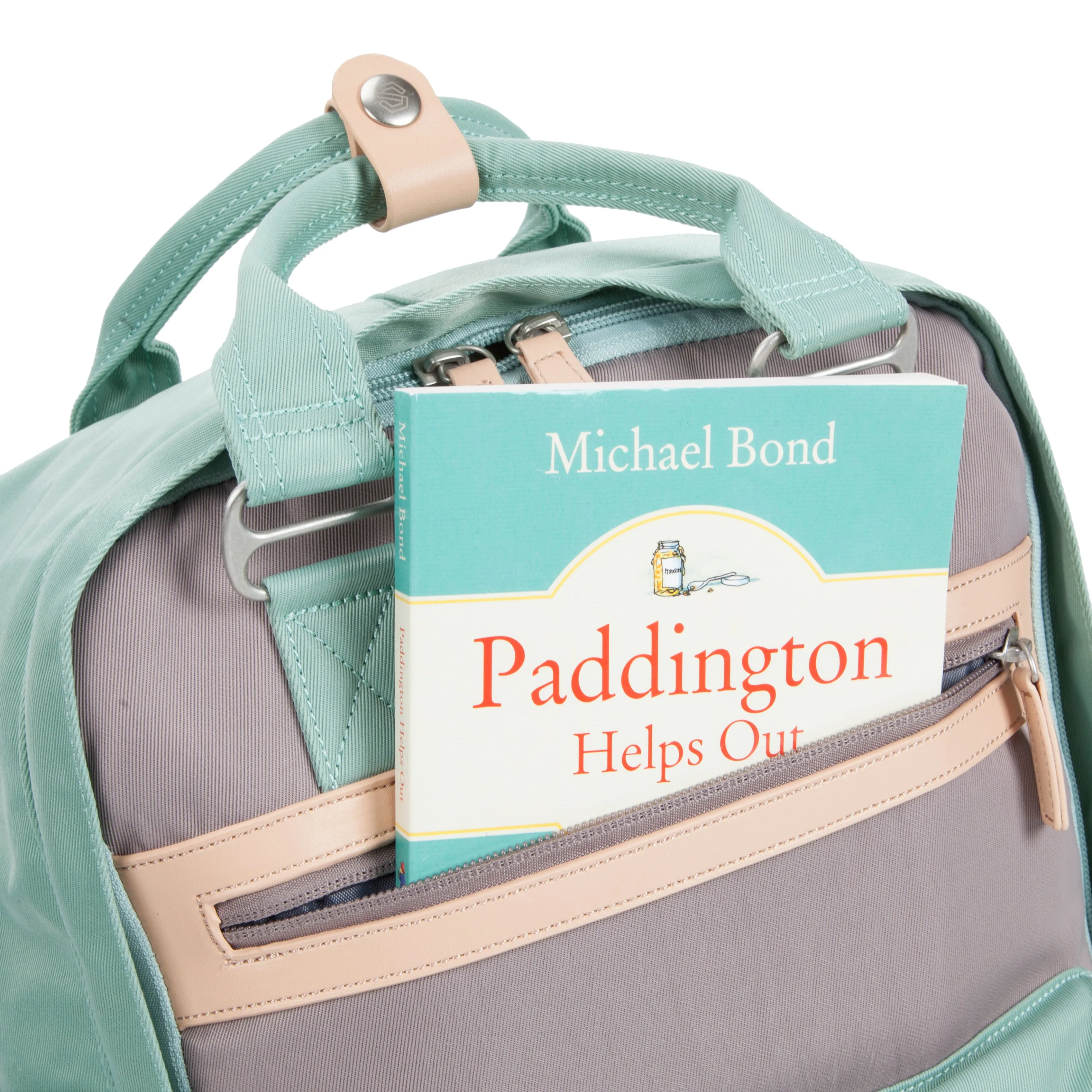 Wimbledon Backpack - Pastel Green with Grey