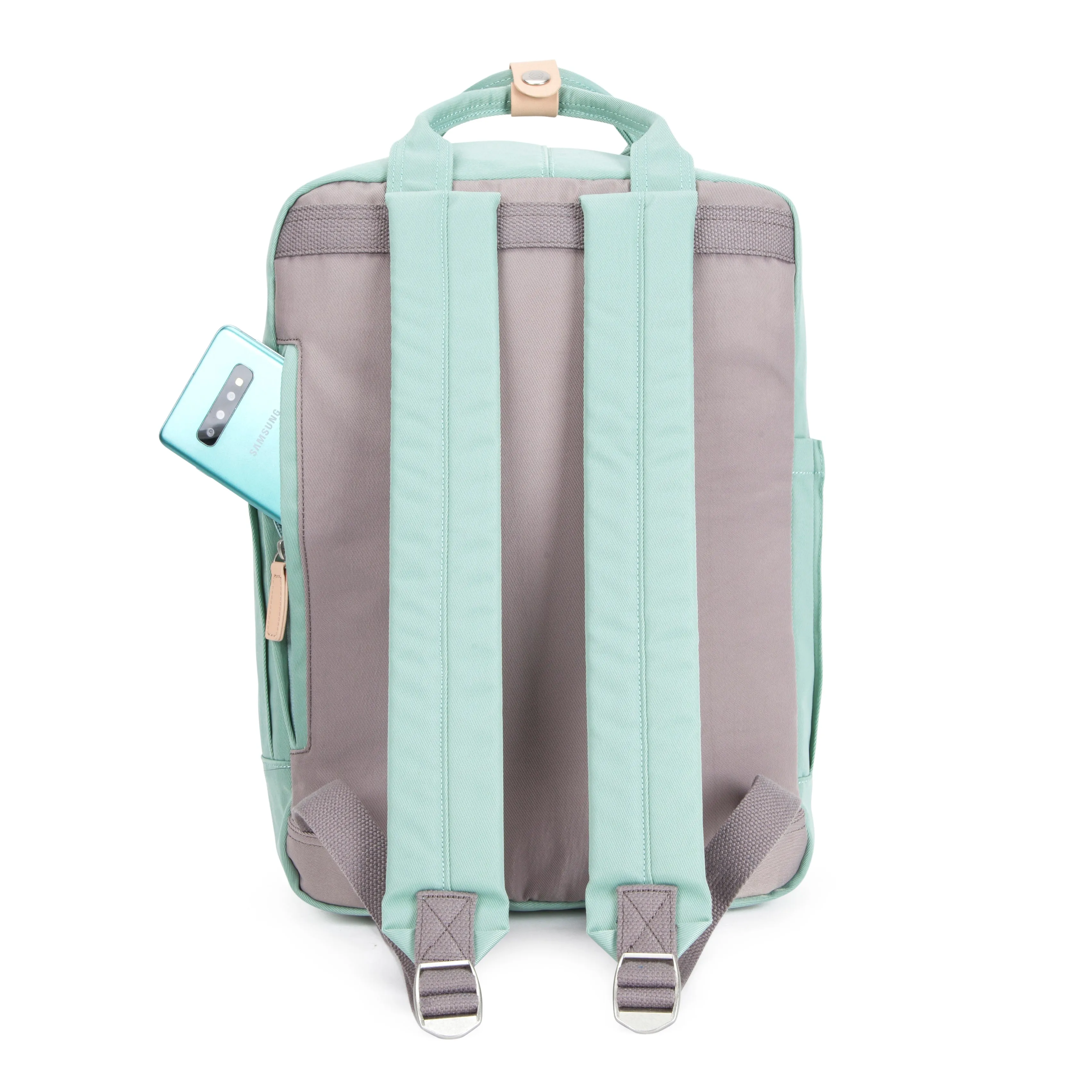 Wimbledon Backpack - Pastel Green with Grey