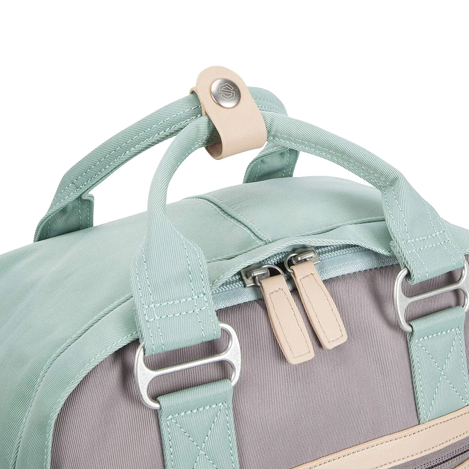 Wimbledon Backpack - Pastel Green with Grey