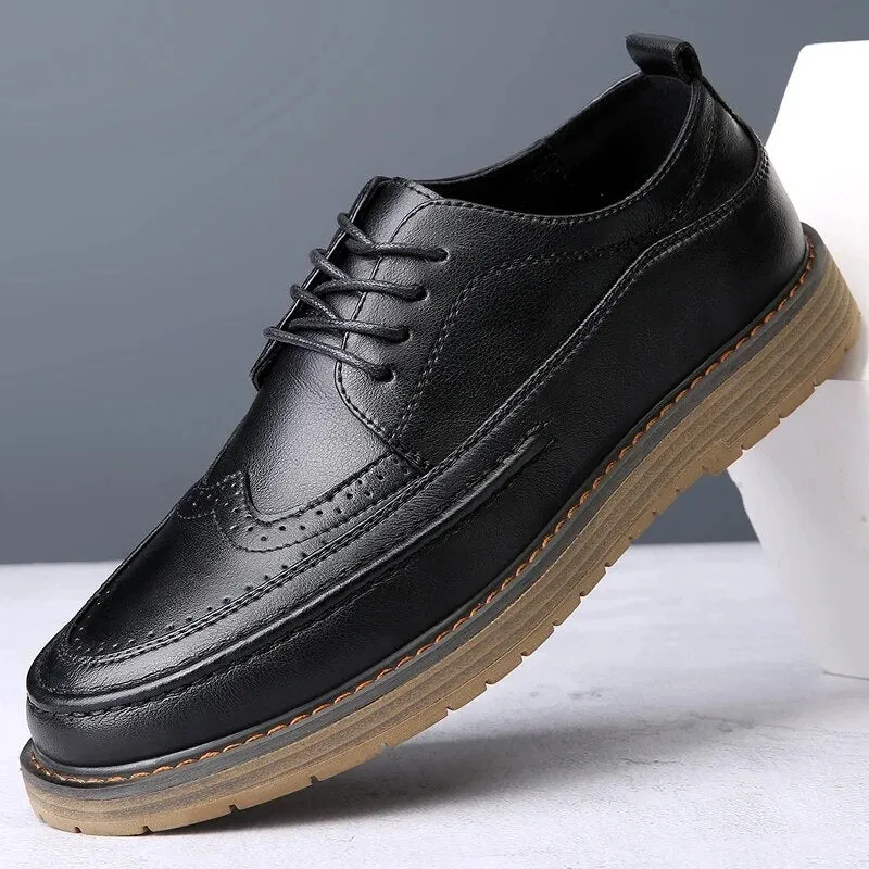 Xituodai  New Men Casual Dress Shoes High Quality Classic Black Oxford Genuine Leather Formal Shoes for Male Party Dinner British Footwear