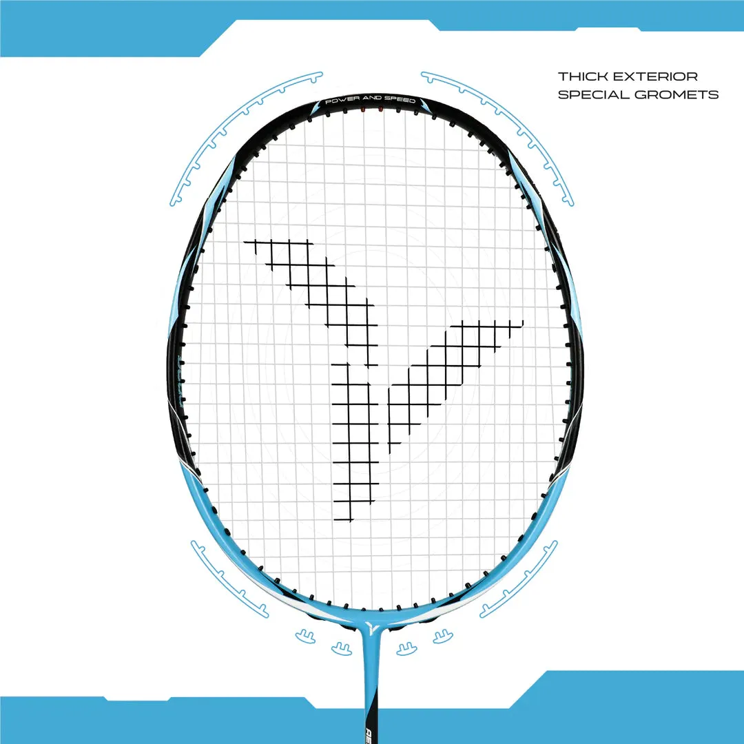 Young Aero 9000 Blast Badminton Racket (Strung) | Black/Blue